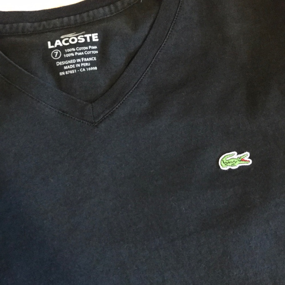 Men's Lacoste V-neck Tee